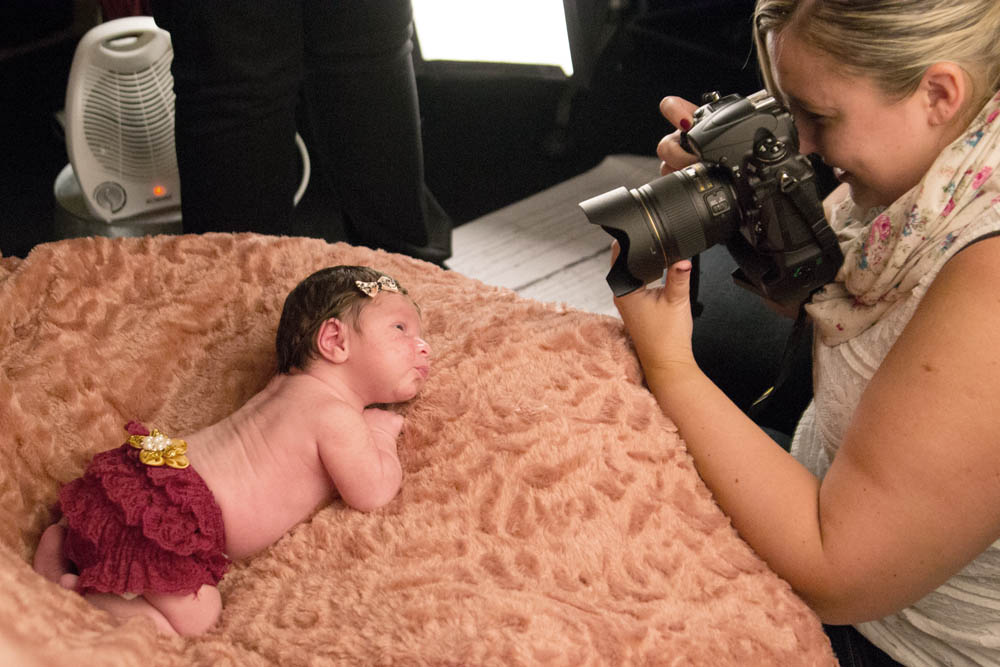 Making of Neugeborenen Fotoshooting