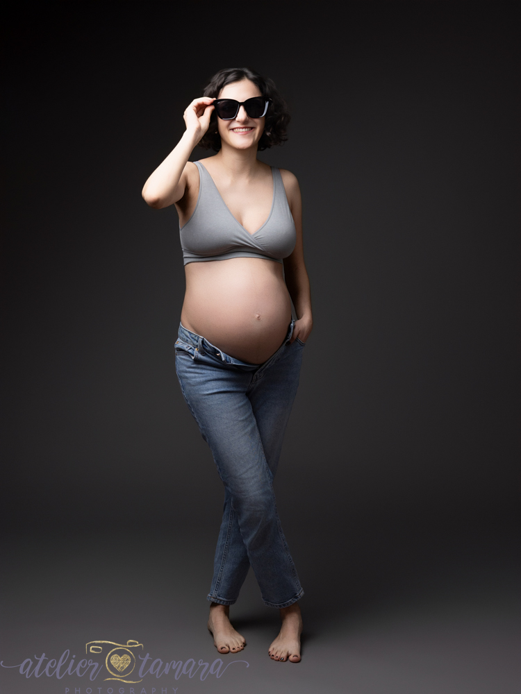 Babybauch-Shooting im Atelier Tamara